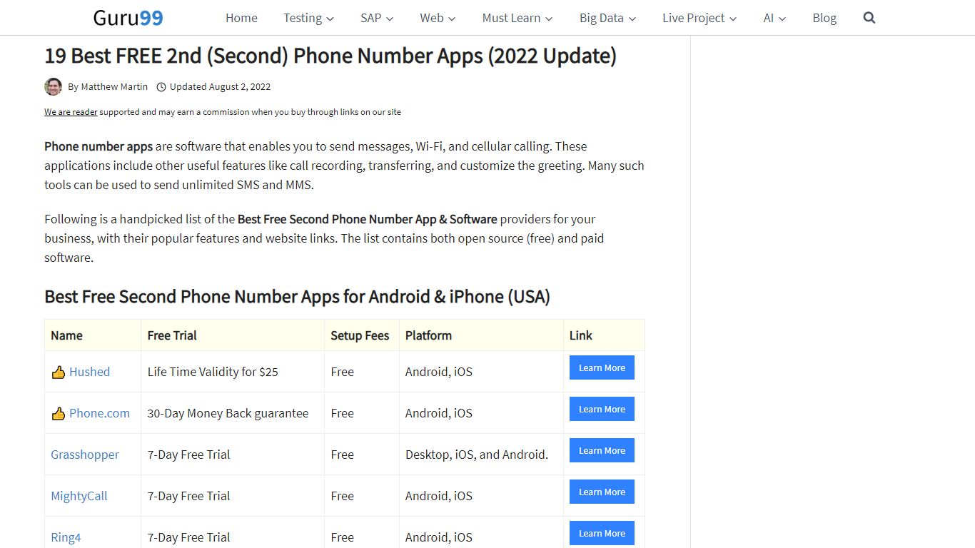 19 Best FREE 2nd (Second) Phone Number Apps (2022 Update) - Guru99